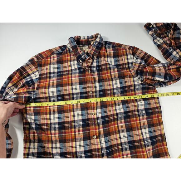 Red head size large L lumberjack brown EUC Flannel button up winter warm men's ^ - Picture 7 of 7